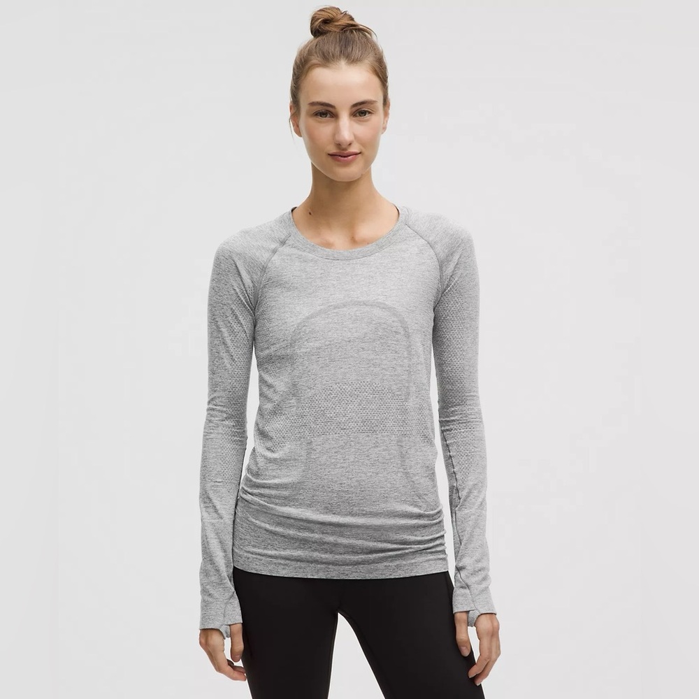 lululemon athletica Swiftly Tech Long Sleeve Heather Gray Hip Length